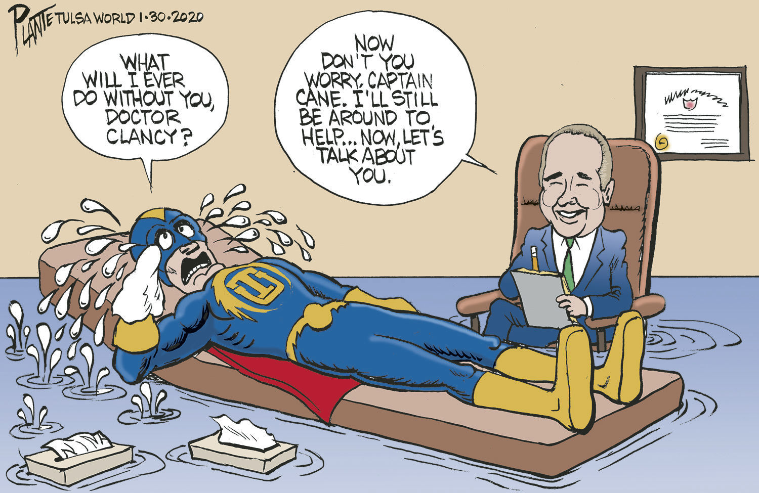 Bruce Plante Cartoon: Doctor Gerard Clancy
